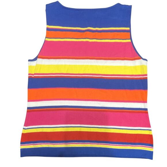 Lauren Ralph Lauren Striped Multicolor Knit Top Size Large - Picture 2 of 4